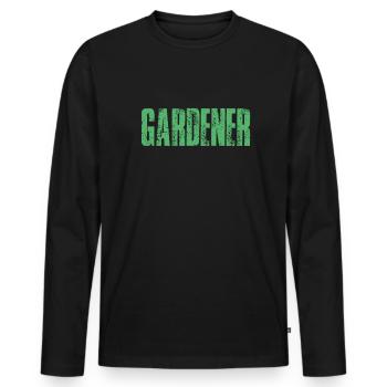 Gardeners Gardening Gardening Gardening - Men's Premium Organic Long Sleeve Shirt - black - Front - Nico (187cm)