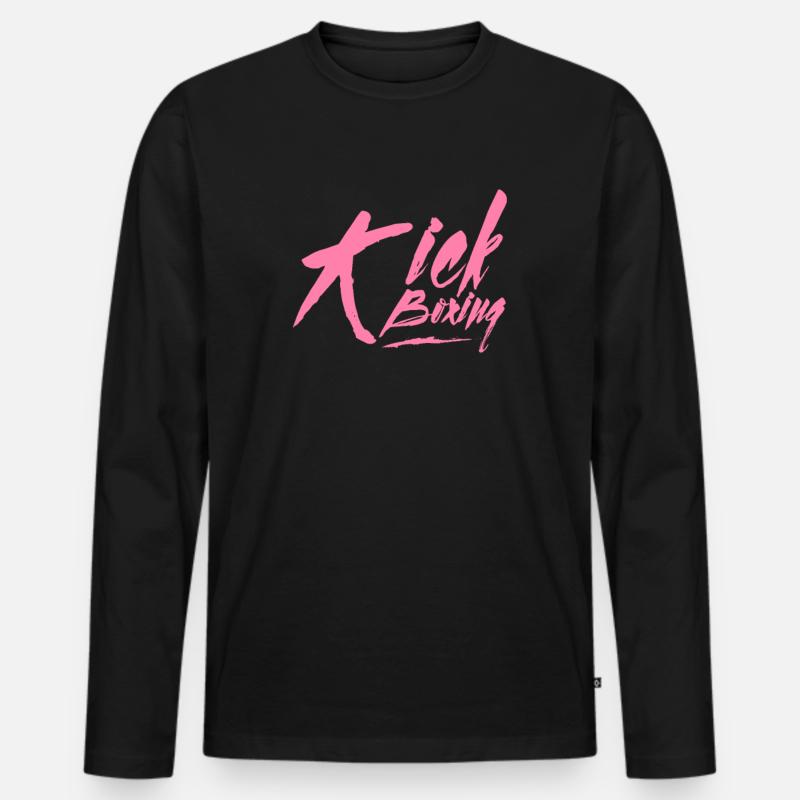 Kickboxen Kickboxen Kickboxen Kickboxen - Männer Premium Bio Langarmshirt - Schwarz