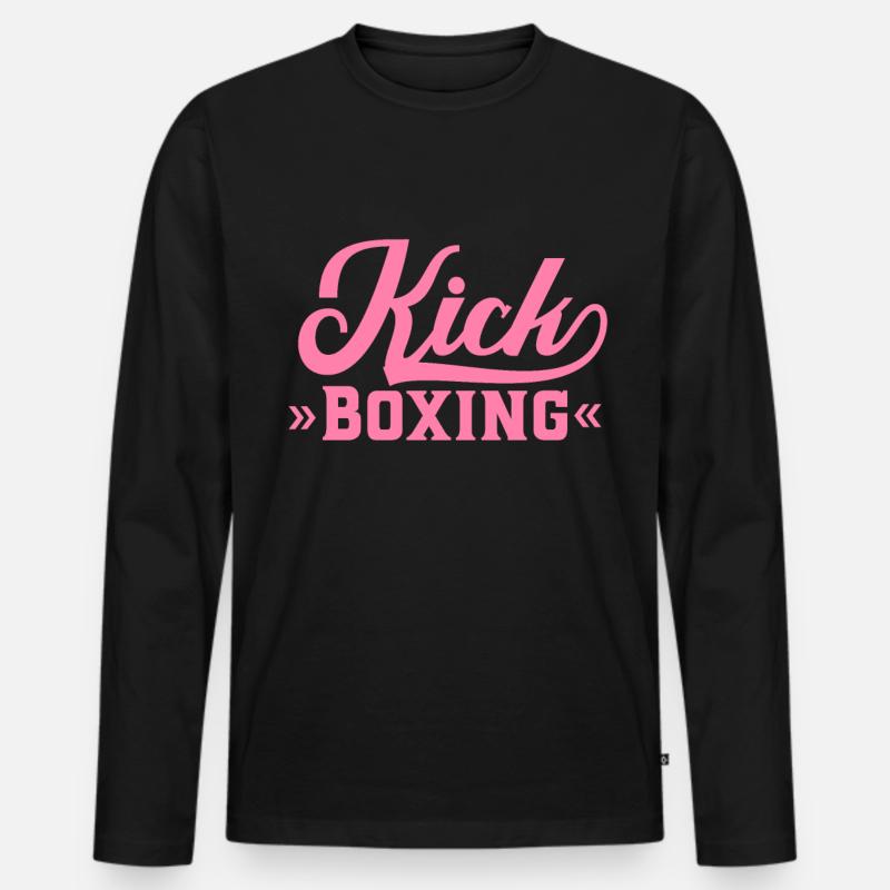 Kickboxer - Männer Premium Bio Langarmshirt - Schwarz