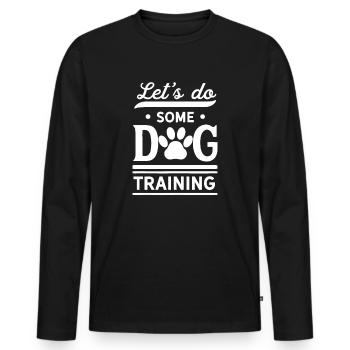 Hundeschule Hundetrainer - Männer Premium Bio Langarmshirt - Schwarz - Vorne - Nico (187cm)