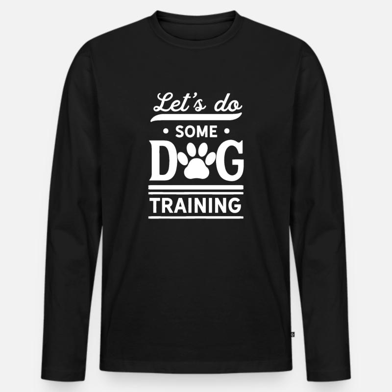 Hundeschule Hundetrainer - Männer Premium Bio Langarmshirt - Schwarz