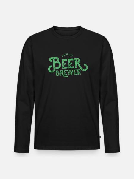Brasser la bière - T-shirt manches longues Premium bio Homme - noir