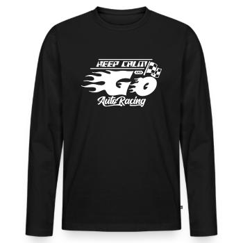 Course automobile course de coureurs - T-shirt manches longues Premium bio Homme - noir - Devant - Nico (187cm)