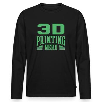 Printing Model Printer CAD Printing 3D Printing Hobby - Men's Premium Organic Long Sleeve Shirt - black - Front - Nico (187cm)