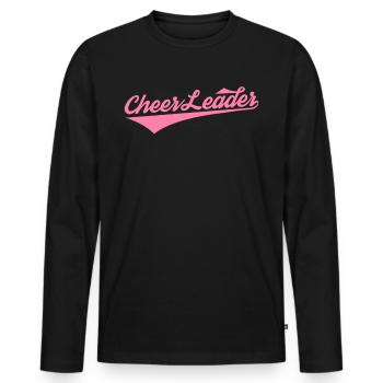 Cheerleading - Männer Premium Bio Langarmshirt - Schwarz - Vorne - Nico (187cm)