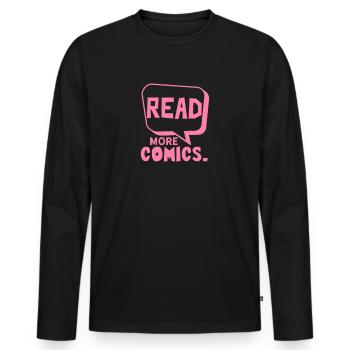 Dessin animé dessin animé dessin animé - T-shirt manches longues Premium bio Homme - noir - Devant - Nico (187cm)