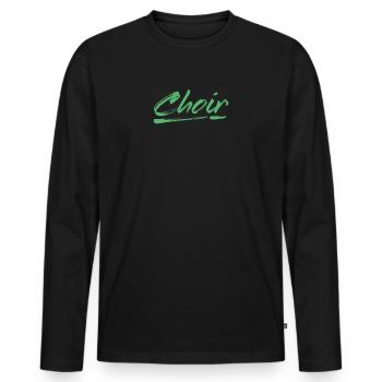 Chor - Männer Premium Bio Langarmshirt - Schwarz - Vorne - Nico (187cm)