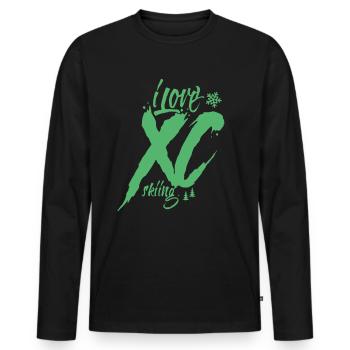 Cross-country skiing Cross-country skiing skiing Skating Cross-country skiers - Men's Premium Organic Long Sleeve Shirt - black - Front - Nico (187cm)