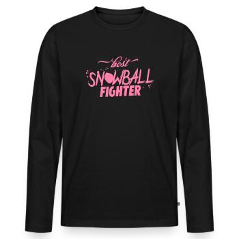 Snow Fight - T-shirt manches longues Premium bio Homme - noir - Devant - Nico (187cm)