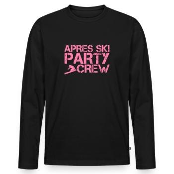 Apres Ski Party Team - Men's Premium Organic Long Sleeve Shirt - black - Front - Nico (187cm)