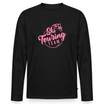 Ski Tours Ski Tour Ski Touring Mama Wintersport - Men's Premium Organic Long Sleeve Shirt - black - Front - Nico (187cm)