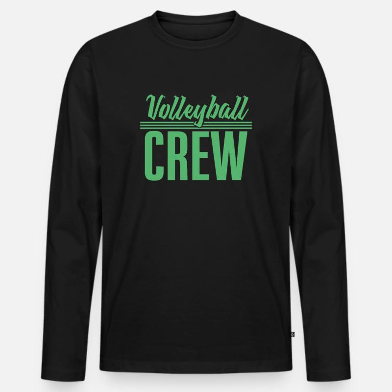 Volleyball Mannschaft - Männer Premium Bio Langarmshirt - Schwarz