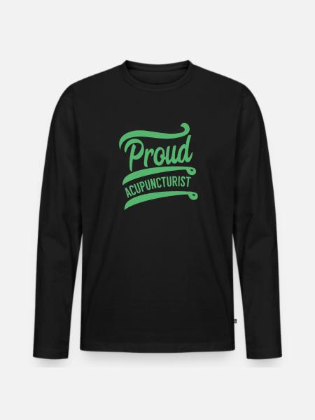 Needle practice acupuncture acupuncture profession - Men's Premium Organic Long Sleeve Shirt - black