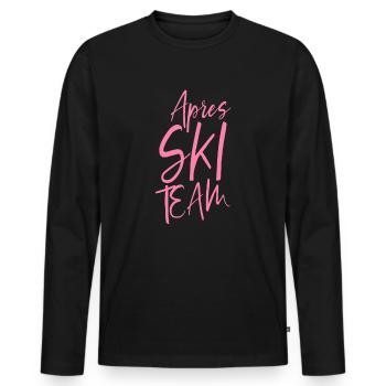 Apres Ski Party Team - T-shirt manches longues Premium bio Homme - noir - Devant - Nico (187cm)