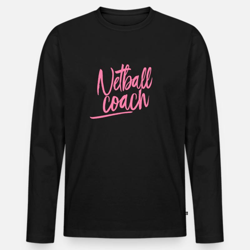 Netzballerin - Männer Premium Bio Langarmshirt - Schwarz