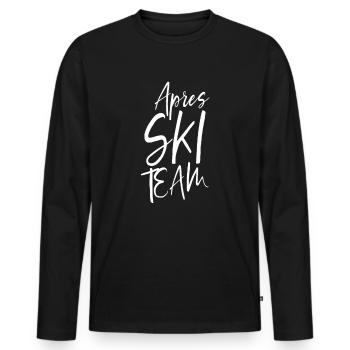 Apres ski team - Men's Premium Organic Long Sleeve Shirt - black - Front - Nico (187cm)