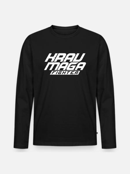 Krav Maga Kämpfer - Männer Premium Bio Langarmshirt - Schwarz