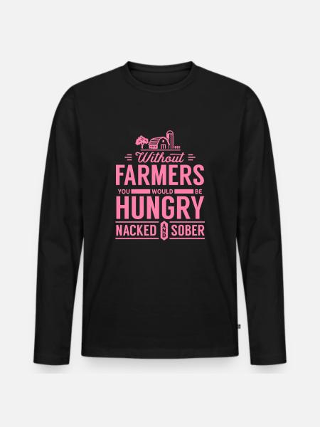 Farmer demonstration farmer protest farmers - Men's Premium Organic Long Sleeve Shirt - black