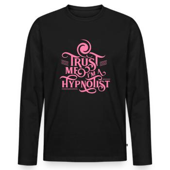 Team Hypnotist Hypnosis Hypnotize Hypnotic - Men's Premium Organic Long Sleeve Shirt - black - Front - Nico (187cm)