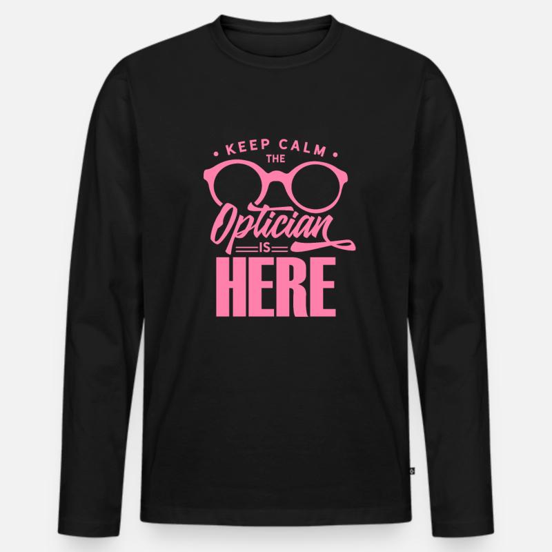Augenoptiker Optikerin Optiker Optik Beruf Team - Männer Premium Bio Langarmshirt - Schwarz
