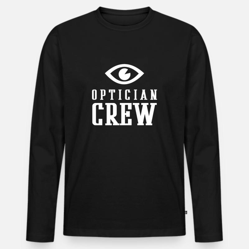 Optiker - Männer Premium Bio Langarmshirt - Schwarz