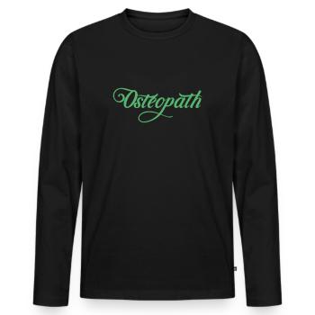 Team Osteopathie Osteopathin Osteopath Praxis - Männer Premium Bio Langarmshirt - Schwarz - Vorne - Nico (187cm)