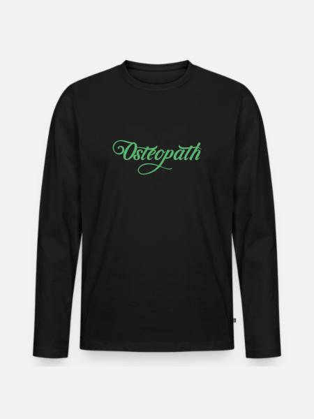 Team Osteopathie Osteopathin Osteopath Praxis - Men's Premium Organic Long Sleeve Shirt - black