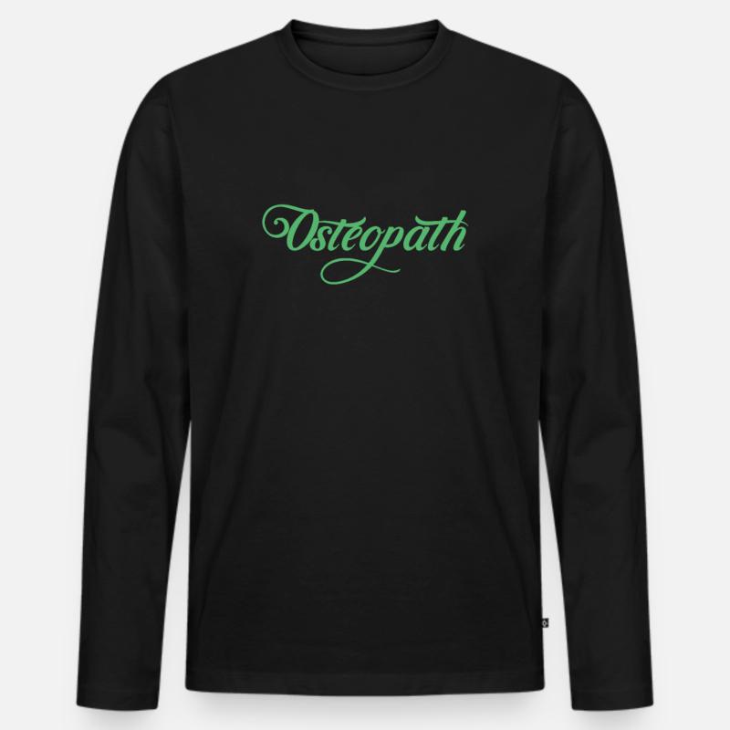 Team Osteopathie Osteopathin Osteopath Praxis - Men's Premium Organic Long Sleeve Shirt - black