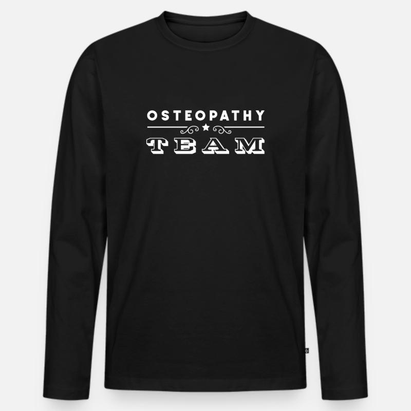 Osteopathie Osteopathin Team Osteopath Praxis - Männer Premium Bio Langarmshirt - Schwarz
