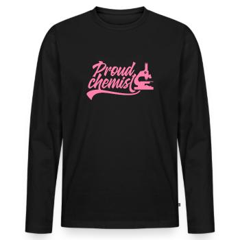 Chimiste chimiste - T-shirt manches longues Premium bio Homme - noir - Devant - Nico (187cm)