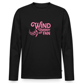 Énergie éolienne éolienne éolienne roue éolienne - T-shirt manches longues Premium bio Homme - noir - Devant - Nico (187cm)