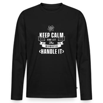 Developer Website Webmaster Web Master Team - Men's Premium Organic Long Sleeve Shirt - black - Front - Nico (187cm)