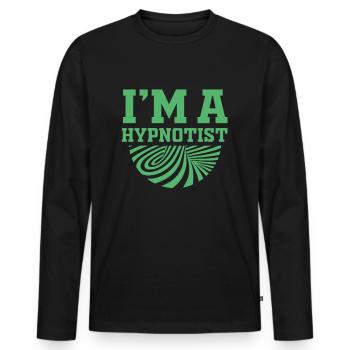 Team Hypnosis Hypnotize Hypnotist Practice - Men's Premium Organic Long Sleeve Shirt - black - Front - Nico (187cm)