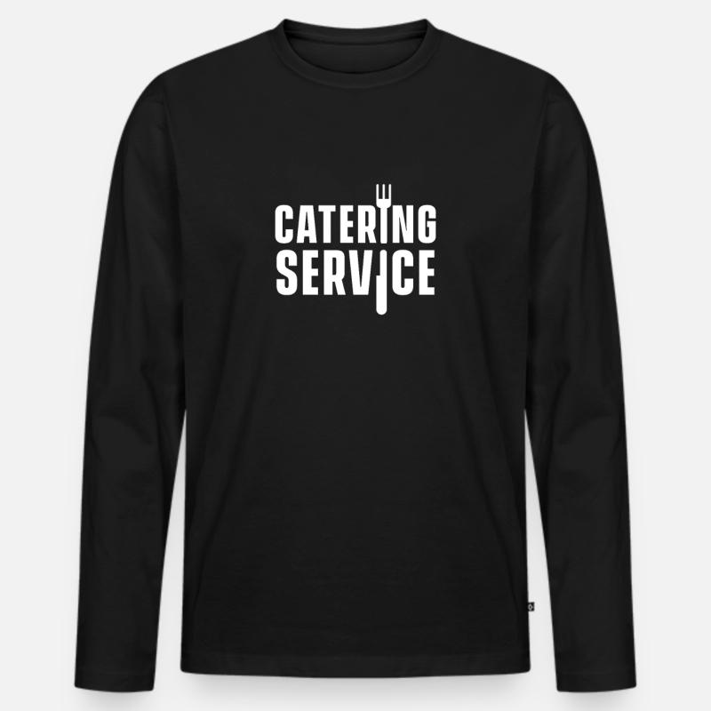 Catering Service - Männer Premium Bio Langarmshirt - Schwarz