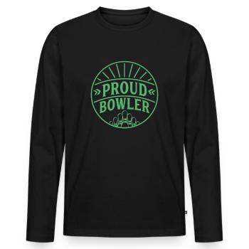 Kegeln Bowling Bowlen Bowler Kegelverein - Männer Premium Bio Langarmshirt - Schwarz - Vorne - Nico (187cm)