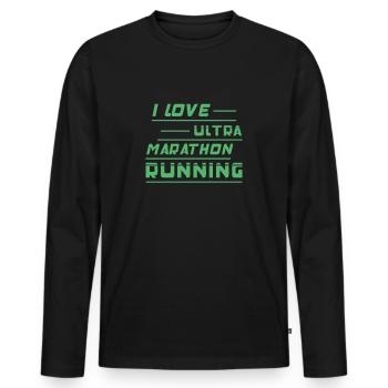 Team Ultramarathon runners Ultramarathoner Ultra - Men's Premium Organic Long Sleeve Shirt - black - Front - Nico (187cm)
