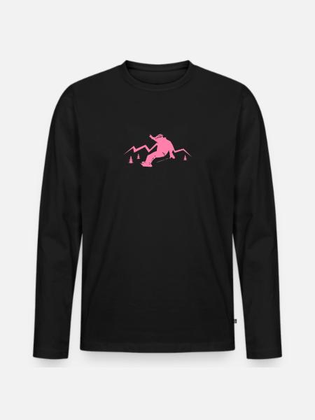 Snowboard snowboarding snowboarder snowboarder - Men's Premium Organic Long Sleeve Shirt - black