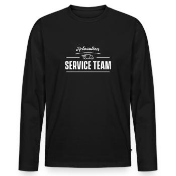 Service de déménagement Service de déménagement - T-shirt manches longues Premium bio Homme - noir - Devant - Nico (187cm)