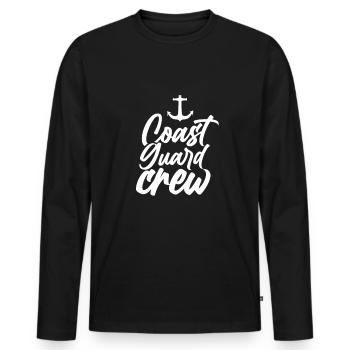 Équipage de la Garde côtière Profession côtière de la Garde côtière - T-shirt manches longues Premium bio Homme - noir - Devant - Nico (187cm)