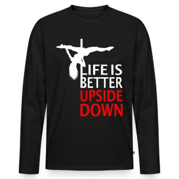 Cadeau de pole dance Poledance X-Pole Poles - T-shirt manches longues Premium bio Homme - noir - Devant - Nico (187cm)