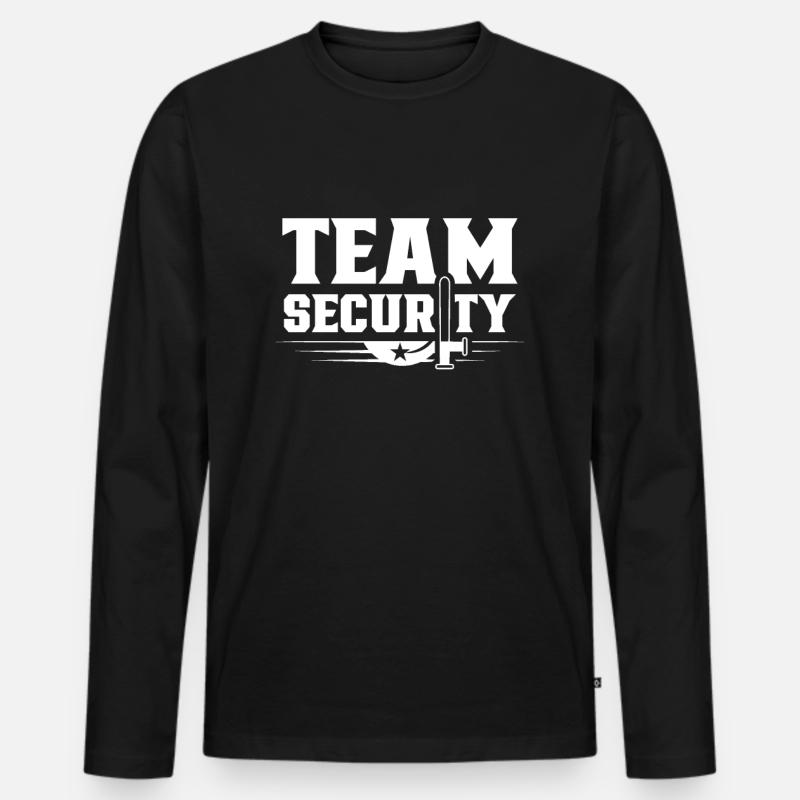 Team Sicherheit Sicherheitsmann Security Wachmann - Männer Premium Bio Langarmshirt - Schwarz