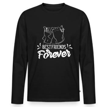 Les meilleurs amis pour Toujours Amis Meilleur Ami - T-shirt manches longues Premium bio Homme - noir - Devant - Nico (187cm)