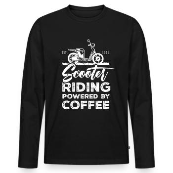 Scooter scooter - T-shirt manches longues Premium bio Homme - noir - Devant - Nico (187cm)