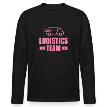 Logistiker Team Logistik Logistikerin Spediteur - T-shirt manches longues Premium bio Homme - noir - Devant - Nico (187cm)