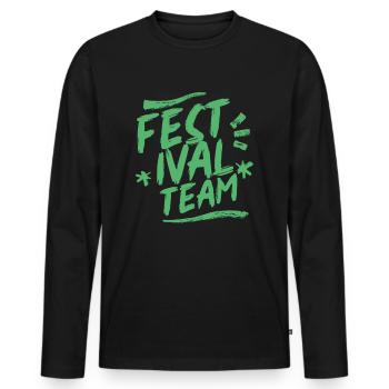 Festival Team Music Music Festival Festivals - Men's Premium Organic Long Sleeve Shirt - black - Front - Nico (187cm)