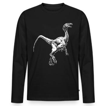 Dinosaur dino falcarius utahens primeval gift - Men's Premium Organic Long Sleeve Shirt - black - Front - Nico (187cm)
