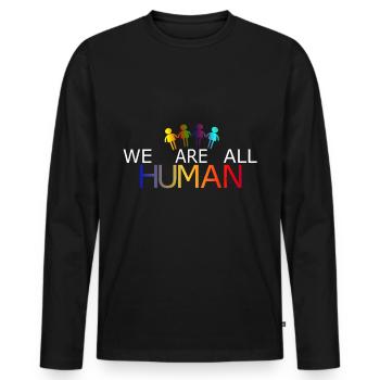 LGBT Gay Pride - T-shirt manches longues Premium bio Homme - noir - Devant - Nico (187cm)