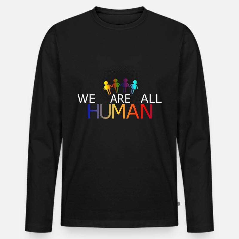 LGBT Gay Pride - Männer Premium Bio Langarmshirt - Schwarz
