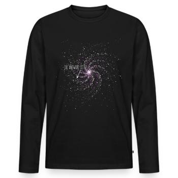 Die Antwort ist 42 - Männer Premium Bio Langarmshirt - Schwarz - Vorne - Nico (187cm)