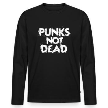 Punk - Männer Premium Bio Langarmshirt - Schwarz - Vorne - Nico (187cm)